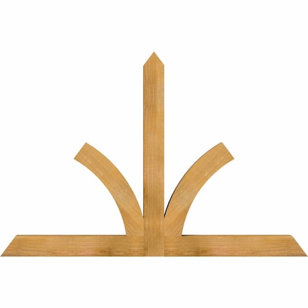 Ekena Millwork Richland Rough Sawn Timber Gable Bracket, Western Red Cedar, 60"W x 40"H x 4"D x 4"F, 16/12 Pitch GBW060X40X0404RIC00RWR